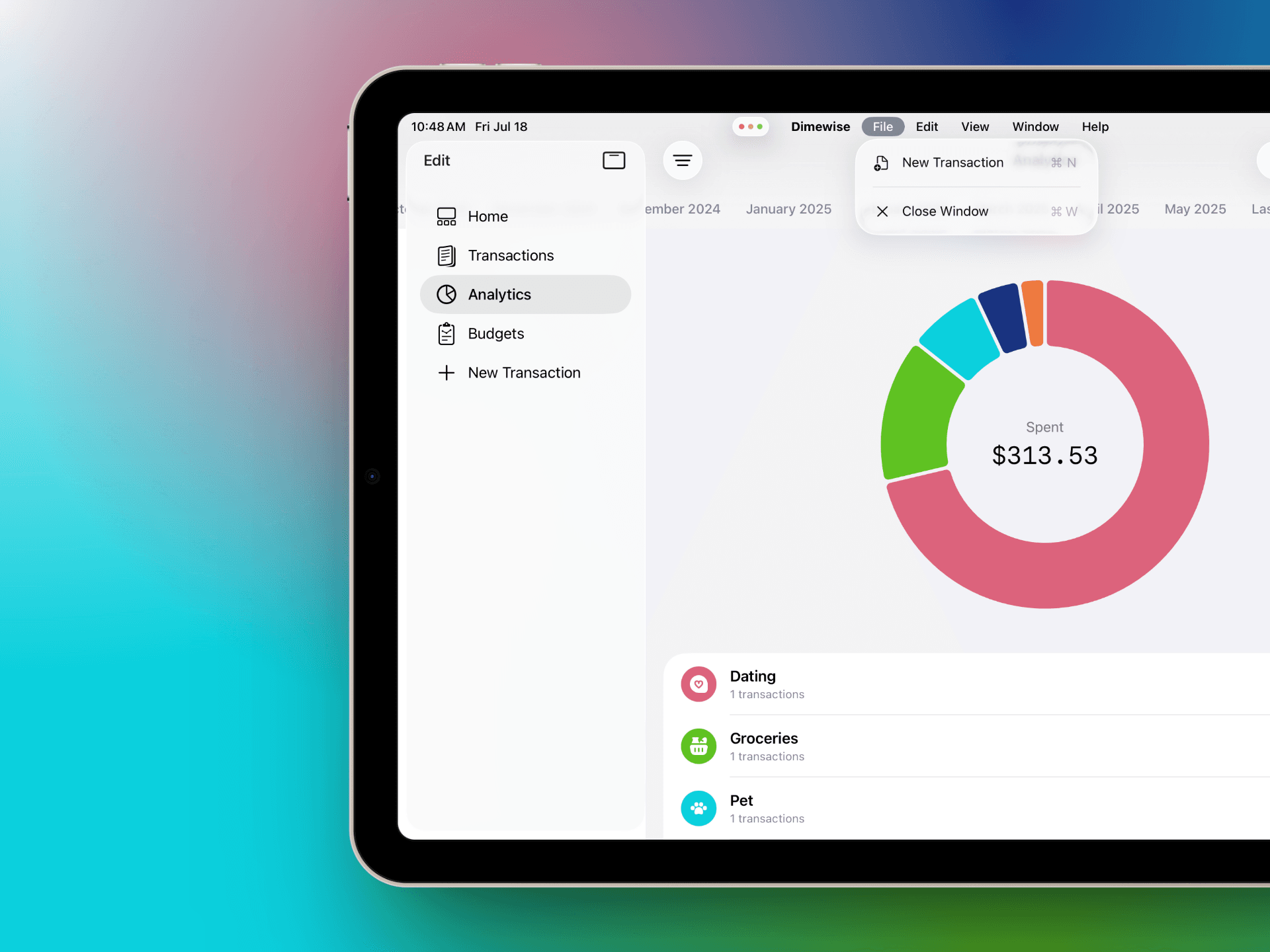 Dimewise Dashboard